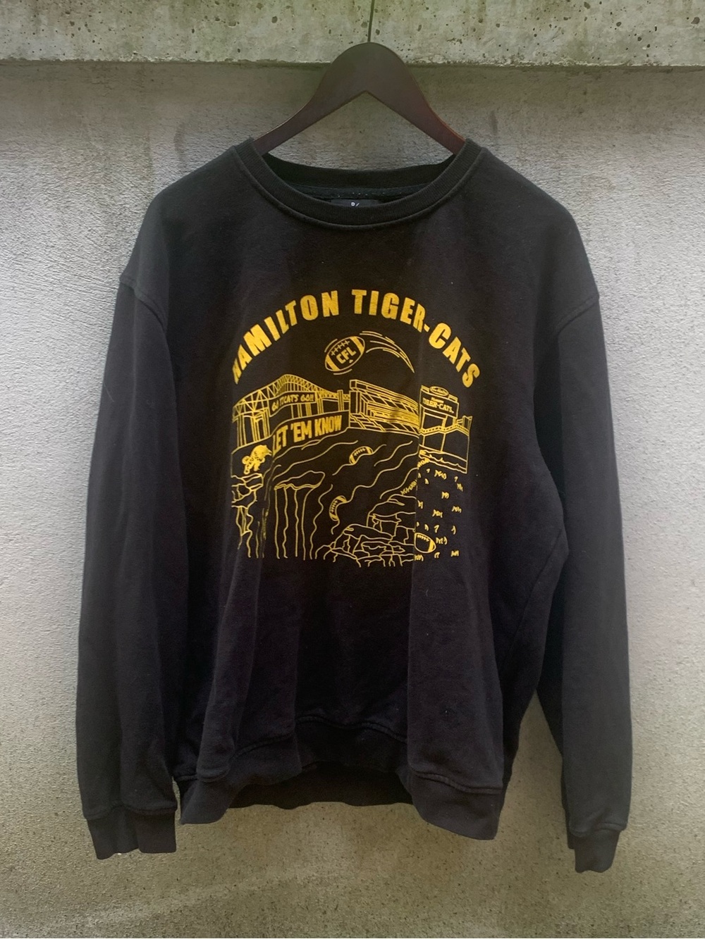 Peace Collective X CFL Hamilton Tiger Cats Let Them Know Crew Neck Sweatshirt